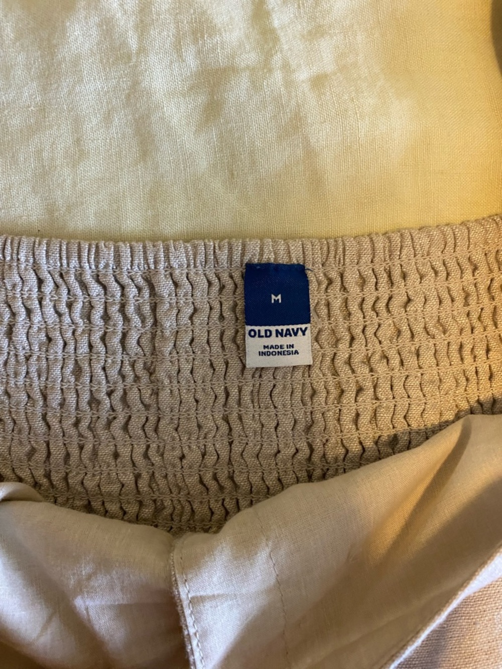 Linen Oatmeal Square-Neck Dress - Picture 3 of 5